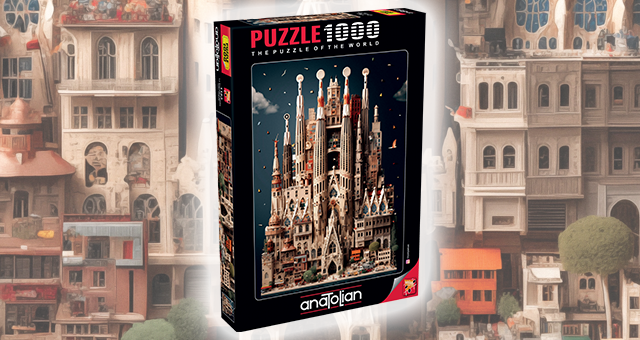 anatolian puzzle 100 parça la sagrada familia anatolianpuzzle