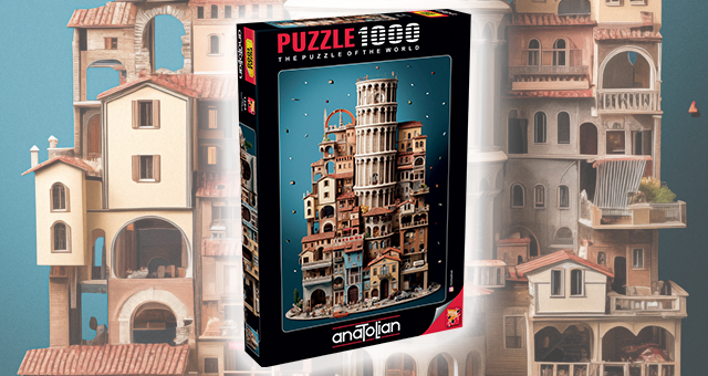 anatolian puzzle 100 parça pisa kulesi anatolianpuzzle